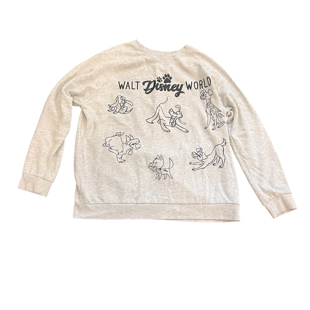 Disney Dogs Vintage Light Gray Character Sweatshirt
